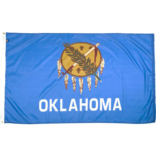 Bandera Estatal Flag,Oklahoma, 3' x 5'